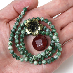 ツリーアゲート レインボーストーン チャーム 懐古調 天然素材＋ 詰め合わせ　天然石 アクセサリー材料 ジェムストーン 4枚目の画像