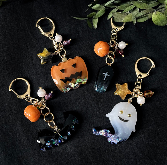 レジンのハロウィンキーホルダー 4枚目の画像