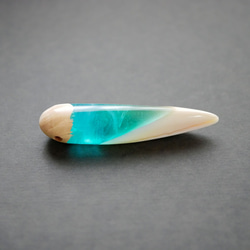 クジラ歯×ウッドレジンネックレス｜蒼夢鯨（そうむくじら）【一点物】 6枚目の画像