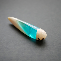クジラ歯×ウッドレジンネックレス｜蒼夢鯨（そうむくじら）【一点物】 4枚目の画像
