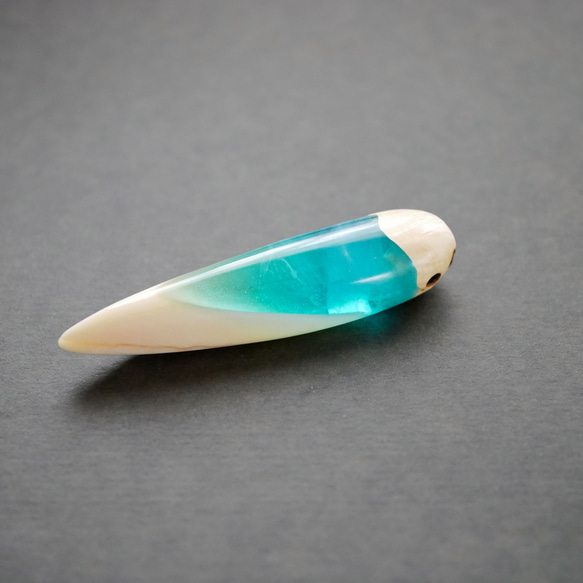 クジラ歯×ウッドレジンネックレス｜蒼夢鯨（そうむくじら）【一点物】 2枚目の画像