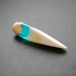 クジラ歯×ウッドレジンネックレス｜蒼夢鯨（そうむくじら）【一点物】 9枚目の画像