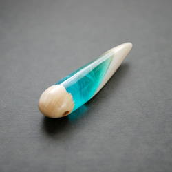 クジラ歯×ウッドレジンネックレス｜蒼夢鯨（そうむくじら）【一点物】 5枚目の画像