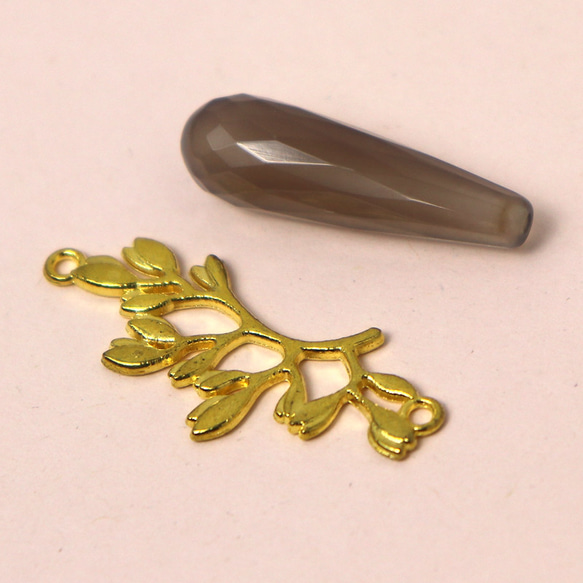 シェルパール 淡水パール アゲート クラシカル調 天然素材＋ 詰め合わせ　天然石 アクセサリー材料 ジェムストーン 4枚目の画像