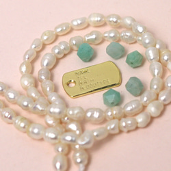 淡水パール アマゾナイト チャーム スイーツカラー 天然素材＋ 詰め合わせ　天然石 アクセサリー材料 ジェムストーン 1枚目の画像