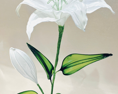 ユリ 百合 枯れないお花 アメリカンフラワー ディップフラワー