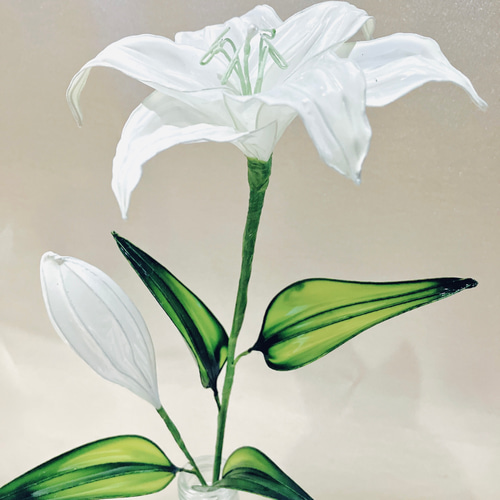 ユリ 百合 枯れないお花 アメリカンフラワー ディップフラワー