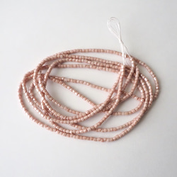 チェコ 3カットビーズ(9/0) テラヌードピンク #PEC01-T.NP /オートクチュール刺繍糸通しビーズ 3枚目の画像