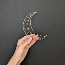 【ハロウィン飾りセット】月＆コウモリ (シャンパンゴールド)  / ワイヤーアート ワイヤークラフト ハロウィン 6枚目の画像