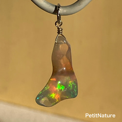 一点物 天然石 ハンドメイドブレス フォッシルコーラル 水晶