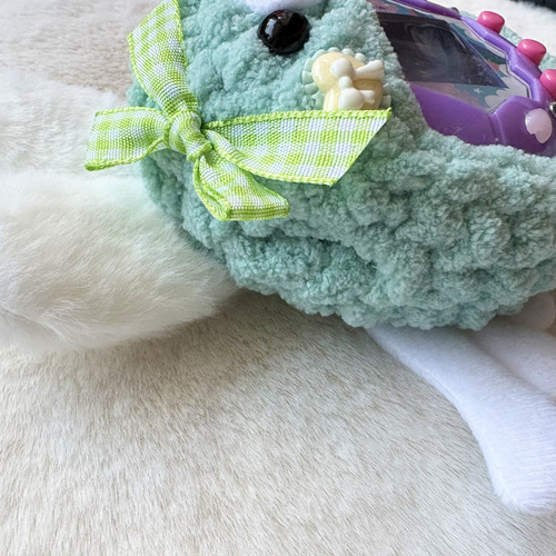 もこもこ天使うさちゃんのたまごっちパラダイスカバー♡ミントグリーン