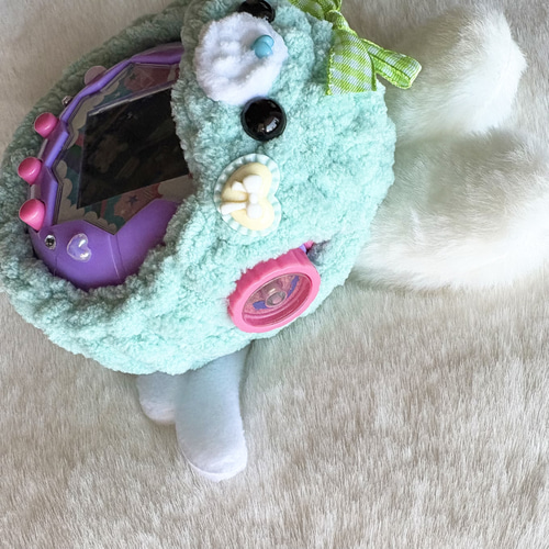 もこもこ天使うさちゃんのたまごっちパラダイスカバー♡ミントグリーン