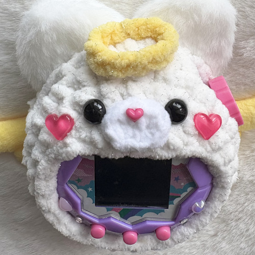 たまごっちパラダイス もこもこ カバー ケース 猫 天使 しっぽ オーダーページ きらもこ猫天使のたまごっちパラダイスカバー♡ その他ケース