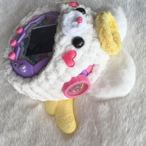 たまごっちパラダイス もこもこ カバー ケース 猫 天使 しっぽ オーダーページ きらもこ猫天使のたまごっちパラダイスカバー♡ その他ケース