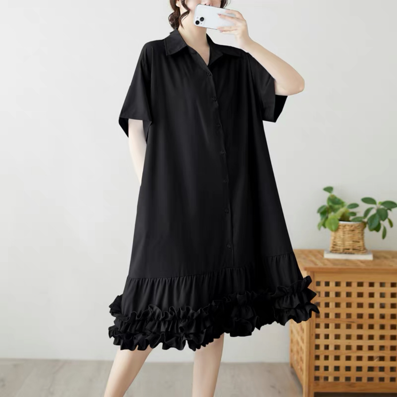 大人カジュアルワンピース、夏のワンピース 、ロング丈スカート ﻿