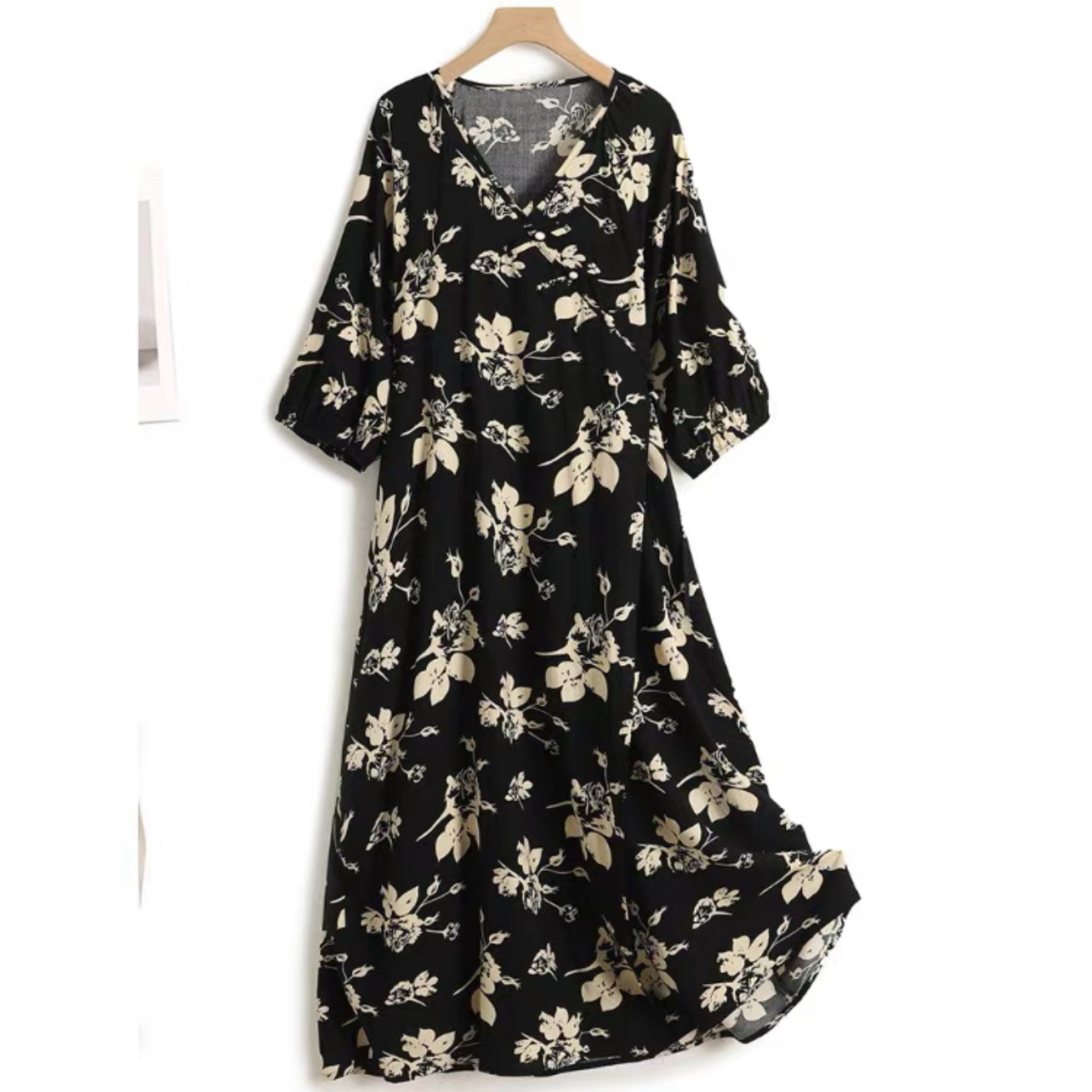 大人カジュアルワンピース、春夏秋のワンピース 、ロング丈スカート ﻿