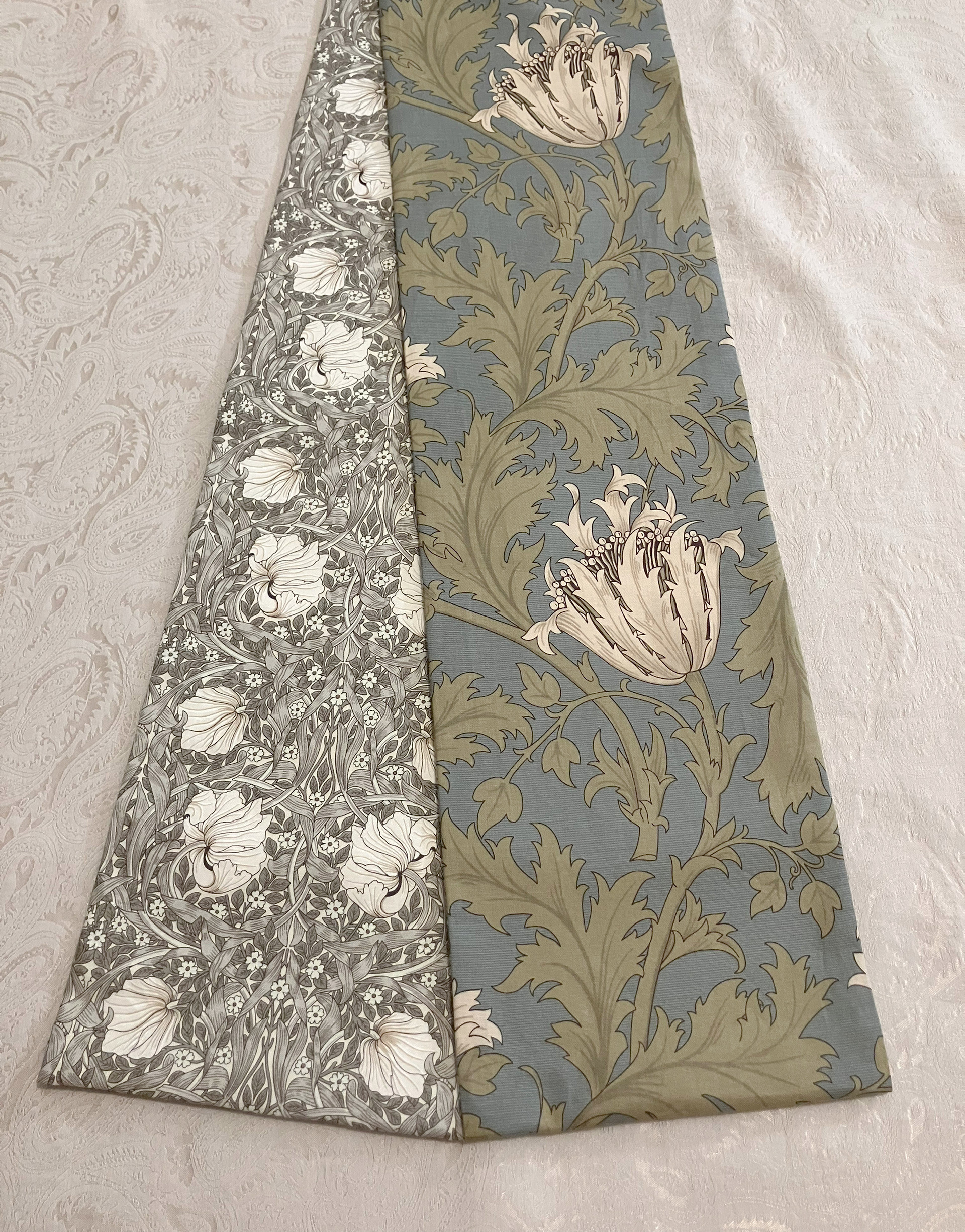 送料込み　ウィリアムモリス　半幅帯　アネモネ　ピンパーネル　半巾帯　着物　japanesekimono