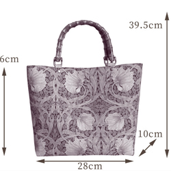 ◆新色◆ピンパネル柄バンブーバッグ＆ポーチのセット◆秋限定 6枚目の画像