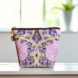 ◆新色◆ピンパネル柄バンブーバッグ＆ポーチのセット◆秋限定 4枚目の画像