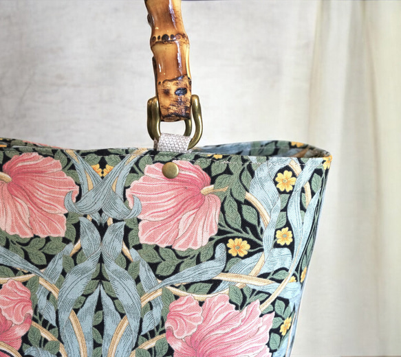 ◆新色◆ピンパネル柄バンブーバッグ＆ポーチのセット◆秋限定 10枚目の画像