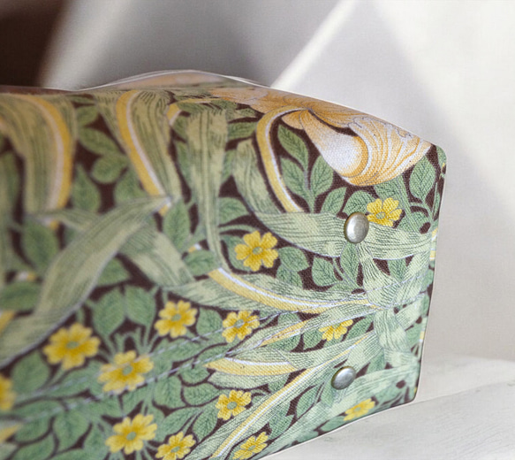 ◆新色◆ピンパネル柄バンブーバッグ＆ポーチのセット◆秋限定 11枚目の画像