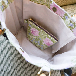 ◆新色◆ピンパネル柄バンブーバッグ＆ポーチのセット◆秋限定 7枚目の画像