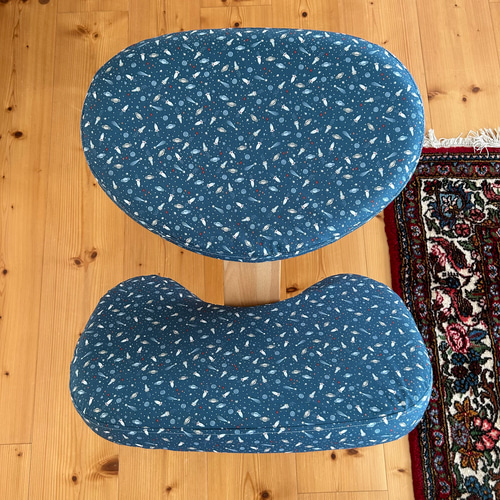 バランスチェア イージー　カバー　ブルー 撥水加工生地 バランスチェア バランスイージー カバー ブルー 宇宙柄