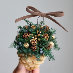 《数量限定》森のキラメキ松ぼっくりオーナメント （４色セット）プリザーブドフラワー 7枚目の画像