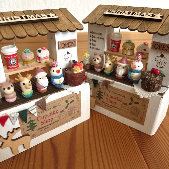 ミニチュア　クリスマスのカップケーキ屋さん 6枚目の画像