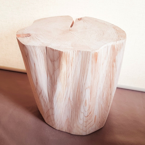 天然アロマ 東濃ひのき 切株スツール・テーブル・無垢無塗装