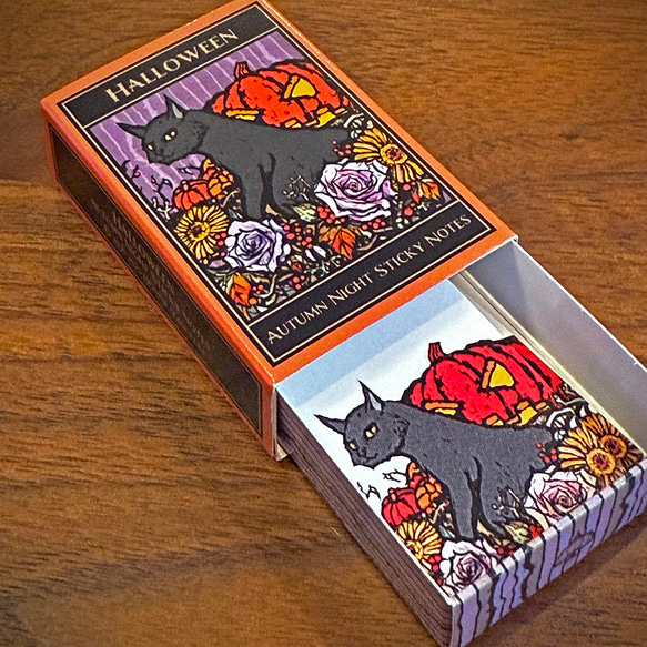 ハロウィン(Autumn Night)マッチ箱付箋 2枚目の画像