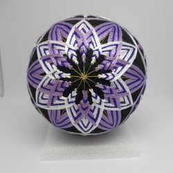 手まりN52 二つ菊とダイヤ 直径11.5cm[てまり 手毬 手鞠] その他