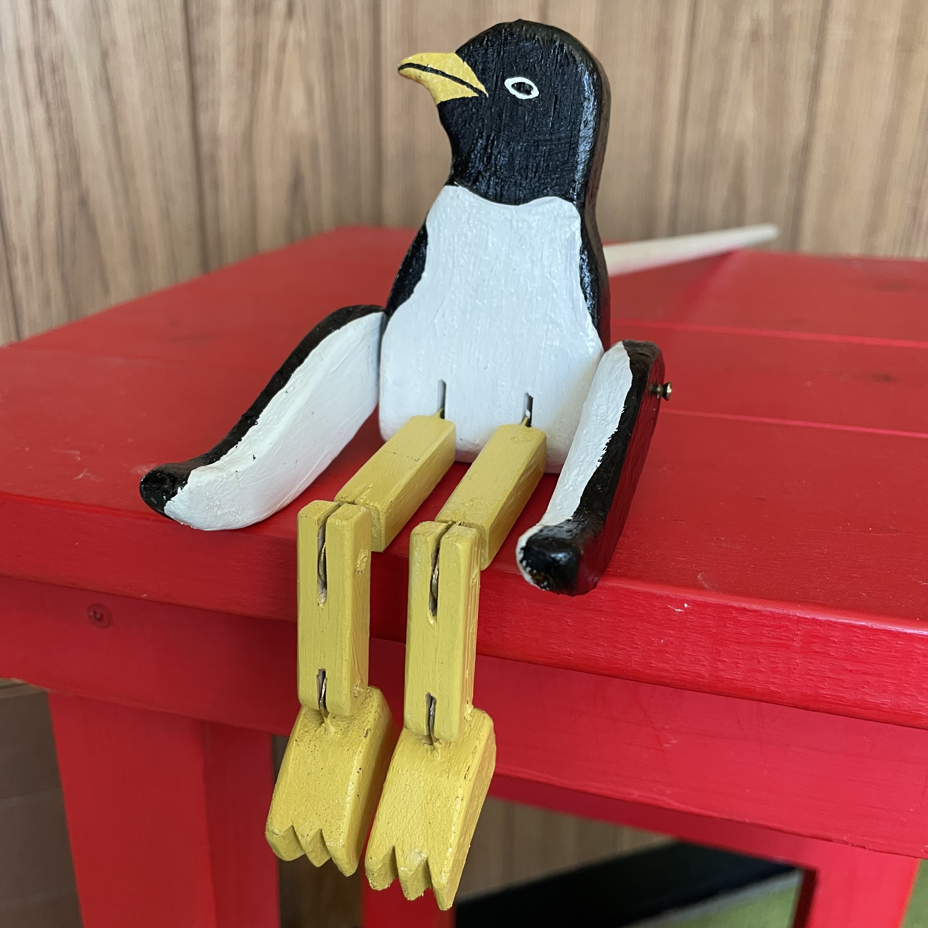 ミニタイプ・ペンギンのリンバージャック(棒&板付き)★受注生産★