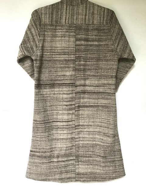 5　手紡ぎ手織りヒマラヤンウール100% クルタ襟ワンピース コート