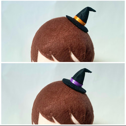 受注制作】〈再販10以上〉 魔女のミニとんがり帽子 ハロウィン 帽子