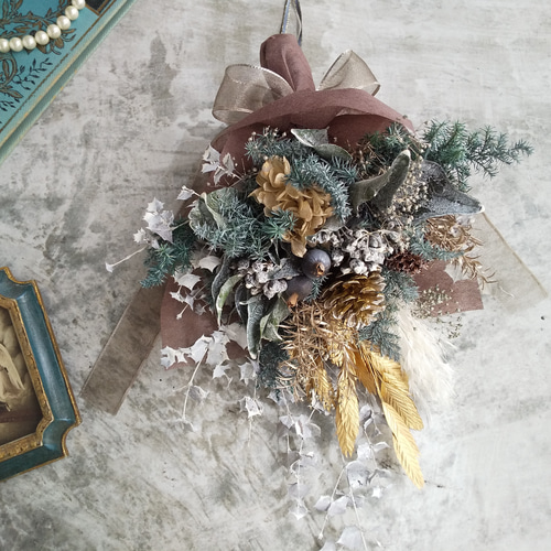 Swag ＜french antique＞＊スワッグ＊秋＊冬＊ブーケ＊プリザーブド