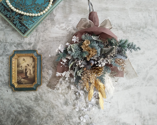 Swag ＜french antique＞＊スワッグ＊秋＊冬＊ブーケ＊プリザーブド