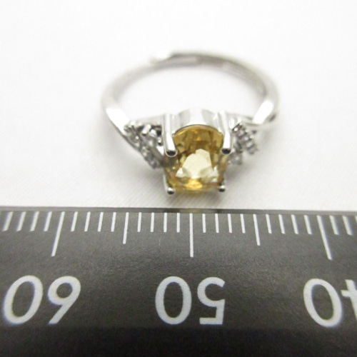 シトリンリング】/size(フリー)/《オーバルカット》/《11月誕生石