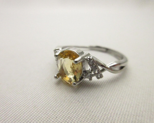 シトリンリング】/size(フリー)/《オーバルカット》/《11月誕生石