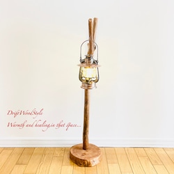 Y字に突き出る枝の流木スタンド ランタンやエアプラントを飾れる置物 北欧 照明 N106 7枚目の画像