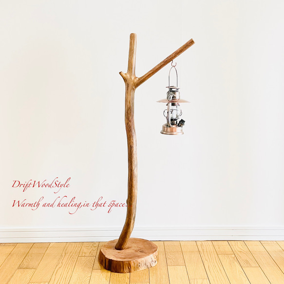 Y字に突き出る枝の流木スタンド ランタンやエアプラントを飾れる置物 北欧 照明 N106 3枚目の画像