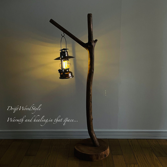 Y字に突き出る枝の流木スタンド ランタンやエアプラントを飾れる置物 北欧 照明 N106 11枚目の画像
