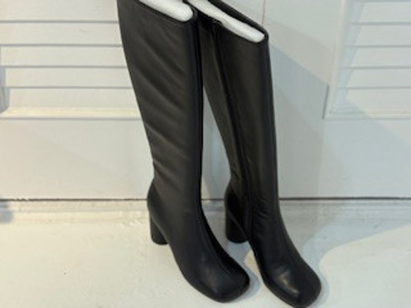2025新作スクエアタイプロングブーツ 10枚目の画像