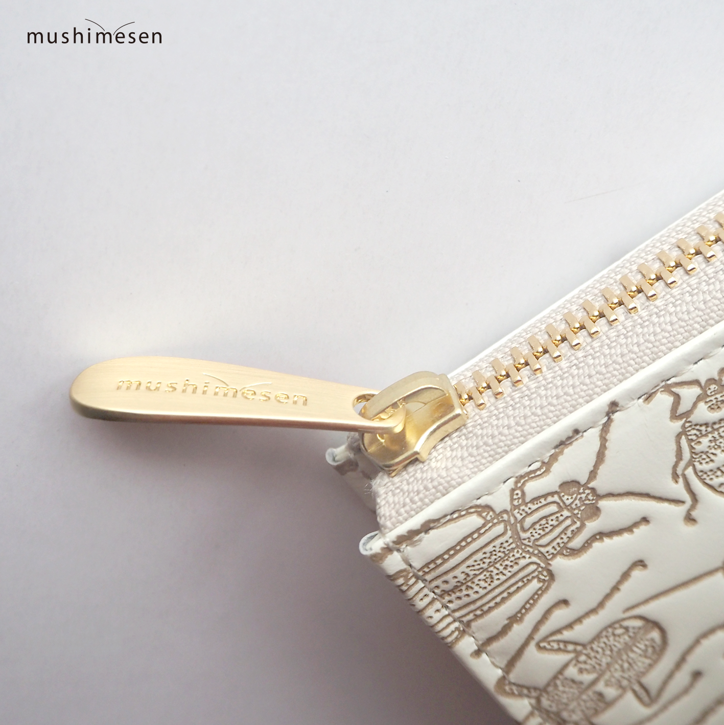 文庫革「日本の昆虫シリーズ」L字ファスナーミニ財布