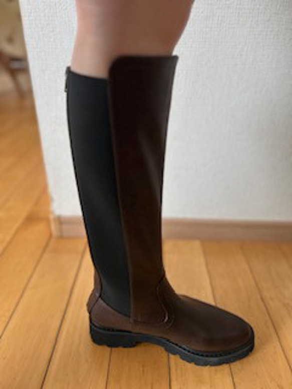 2025新作バックファスナー＆再度ゴムロングブーツ 2枚目の画像