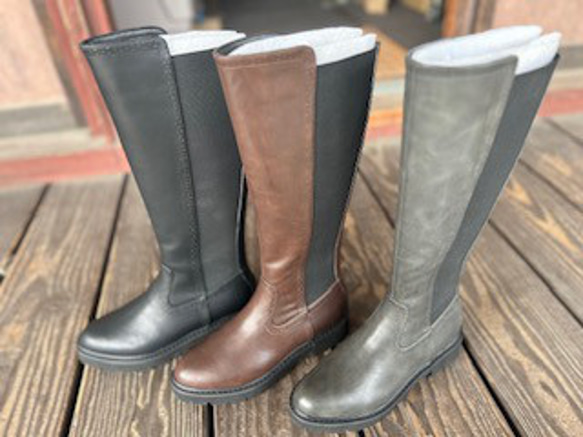 2025新作バックファスナー＆再度ゴムロングブーツ 1枚目の画像