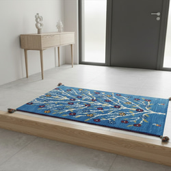 新規入荷】ペルシャ ギャッベ 玄関マット 39~41x60cm
