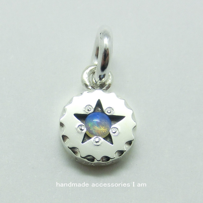 受注生産商品　オパール　幸運スターペンダント　シルバー925　IP0431op