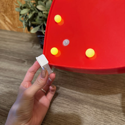 人感センサー  マーキーライト　ハート型 5枚目の画像