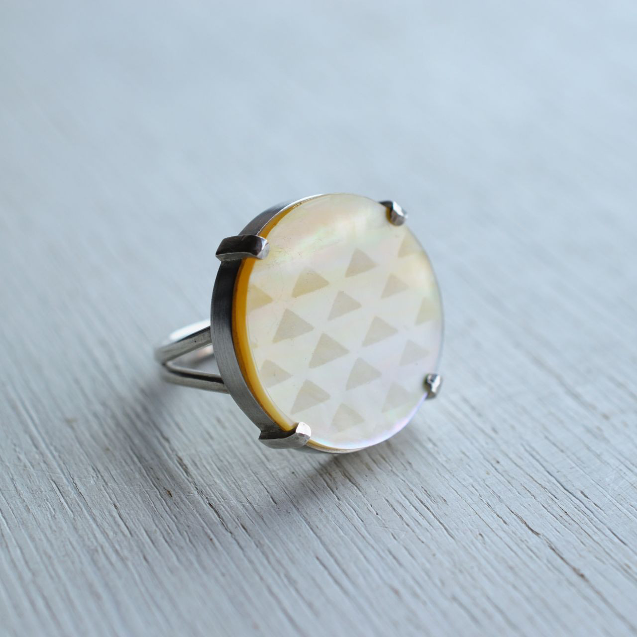 鱗文様シルバーリング siro-large